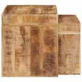 Nesting Tables 2 pcs Brown 46 x 40 x 46 cm Solid Mango Wood 4104559