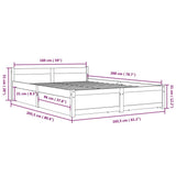Bed Frame without Mattress with Drawers 160x200 cm 3103569