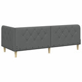 Corner Bed Frame with Headboard Dark Grey 80 x 200 cm Fabric 42016554