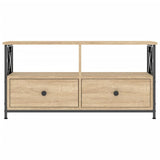 TV Cabinet Sonoma Oak 90x33x45 cm Engineered Wood&Iron 831794