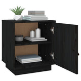 Bedside Cabinets 2 pcs Black 40x34x45 cm Solid Wood Pine 818284