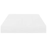 Floating Wall Shelves 4 pcs High Gloss White 40x23x3.8 cm MDF 323744