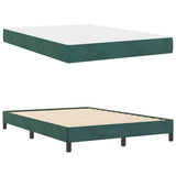 Box Spring Bed with Mattress Dark Green 160 x 220 cm Fabric 3398800