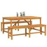 Garden Dining Set 3 pcs Brown 150 x 90 x 74 cm 3154115