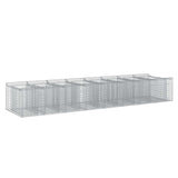 Gabion Raised Bed 3 pcs Silver 3422220