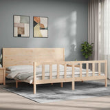 Bed Frame without Mattress 200x200 cm Solid Wood Pine 3192771