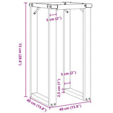 Dining Table Legs O-Frame 40x40x73 cm Steel 357879