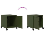 Bedside Cabinets 2 pcs Olive Green 36x39x43.5 cm Steel 846623