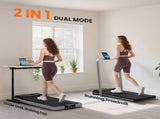 Folding Walking Treadmill, Under Desk Walking Pad with Incline, Silver Tone T3398P552675