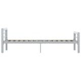 Bed Frame without Mattress Grey and White Metal 100x200 cm 284557