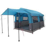 Family Tent 4-Person with Roof Blue and Grey 324 x 255 x 230 cm 42004084