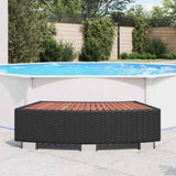 Spa Step Poly Rattan 92x45x25 cm Black 42700