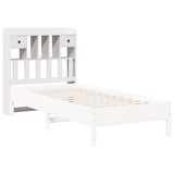 Headboard with Storage White 90 cm Solid Wood Pine 855524