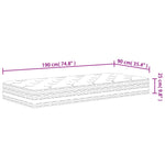 Pocket Spring Mattress Medium 90x190 cm Single Size 372913