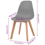 Dining Chairs 2 pcs Grey Plastic 244774
