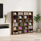CD Cabinet 2 pcs Old Wood 60 x 17 x 92 cm Engineered Wood 8012743