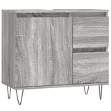 3 Piece Bathroom Furniture Set Grey Sonoma Engineered Wood 3190227