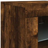 Sideboard with LED Lights Smoked Oak 202x37x67 cm 3209013