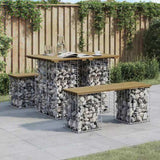 Garden Table Gabion Design 100x70x72 cm Impregnated Wood Pine 834364