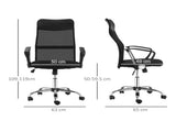 Ergonomic Office Chair Mesh Chair with Adjustable Height Tilt Function Black T3398P328235
