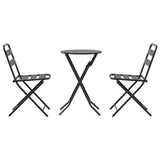 Garden Bistro Set Folding 3 pcs Anthracite Steel 42010316