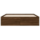 Bed Frame with Drawers without Mattress Brown Oak 135x190 cm Double 3207314