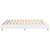 Bed Frame No Mattress White 200x200 cm Engineered Wood 3328699