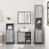 ZNTS 4 Piece Bathroom Furniture Set Grey Sonoma Engineered Wood 3301208