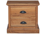 Bedside Table Natural 40 x 30 x 50 cm Solid Teak Wood 42017950