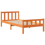 Bookcase Bed without Mattress Wax Brown 75x190 cm Small Single Solid Wood 3322113