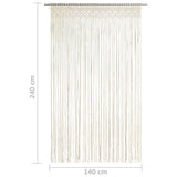 ZNTS Macrame Curtain 140x240 cm Cotton 323975