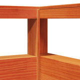 Bookcase Headboard L-Shaped Wax Brown 90 cm Solid Wood Pine 859276