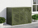 Air Conditioner Cover Olive Green 110 x 50 x 105 cm Steel 8014118