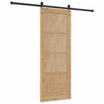 Sliding Door Manual Brown 78 x 202 cm Solid pine wood 3333806