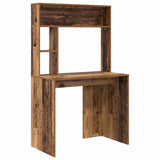Desk with Shelf Old Wood 91 x 50 x 149 cm Engineered Wood 869264