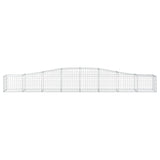 Arched Gabion Baskets 4 pcs 400x50x40/60 cm Galvanised Iron 3145919