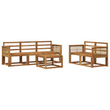 Outdoor Sofa Set 6 pcs Natural Solid Acacia Wood 3384995