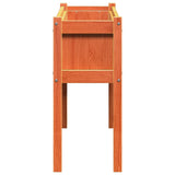 Garden Planter with Legs Wax Brown 110x31x70 cm Solid Wood Pine 837568