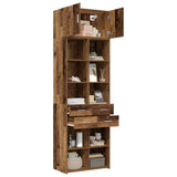 Storage Cabinet with Shelves Old Wood 70 x 42.5 x 225 cm 3446670