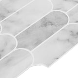 Feather Tile 20 pcs Grey Marble 30 x 30 cm Polyurethane and PET 42046193