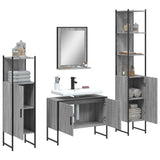 4 Piece Bathroom Cabinet Set Grey Sonoma Engineered Wood 3214362