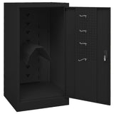 Saddle Cabinet Black Steel Medium Height-Adjustable Shelves 339605