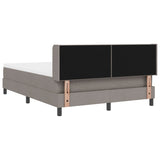 ZNTS Box Spring Bed with Mattress in Taupe, 140 x 200 cm, Fabric 3341108