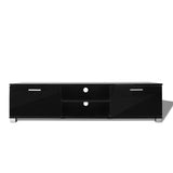 TV Cabinet High-Gloss Black 140x40.5x35 cm 243044