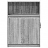 Sideboard with LED Grey Sonoma 72x34x100 cm Engineered Wood 852164