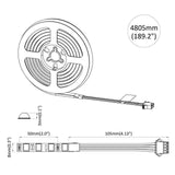 LED Strip 2 pcs Black and Transparent 4700 mm 3429128