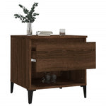 ZNTS Side Table Brown Oak 50x46x50 cm Engineered Wood 819562