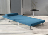 Single Velvet-Feel Sleeper Chair - Blue T3398P344449