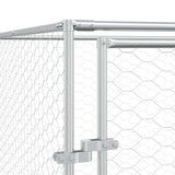 Outdoor Dog Kennel with Roof Silver 10x6x2.5 m Galvanised Steel 3190480