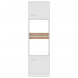 Microwave Cabinet Lyon White 60x57x207 cm Engineered Wood 3334017